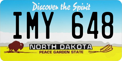ND license plate IMY648