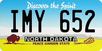 ND license plate IMY652