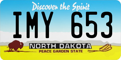 ND license plate IMY653