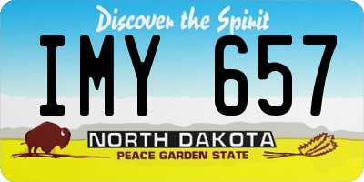 ND license plate IMY657