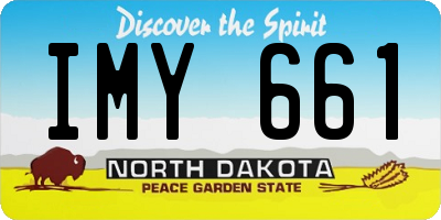 ND license plate IMY661