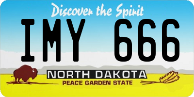 ND license plate IMY666