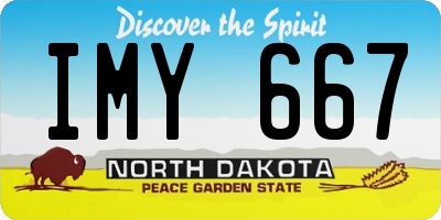 ND license plate IMY667