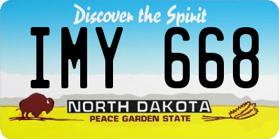 ND license plate IMY668