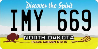 ND license plate IMY669