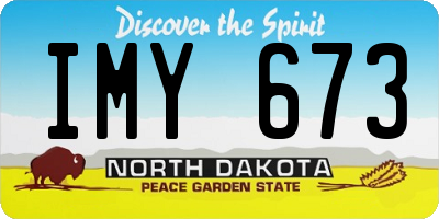 ND license plate IMY673