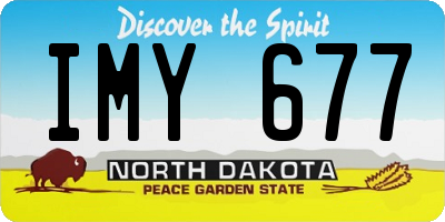 ND license plate IMY677