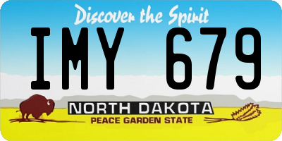 ND license plate IMY679