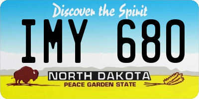 ND license plate IMY680