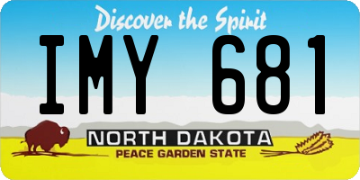 ND license plate IMY681
