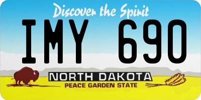 ND license plate IMY690