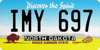 ND license plate IMY697