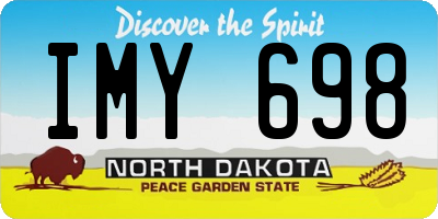 ND license plate IMY698