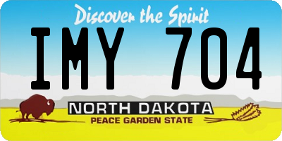 ND license plate IMY704