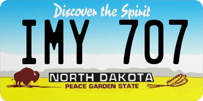 ND license plate IMY707