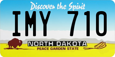 ND license plate IMY710