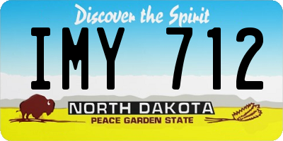 ND license plate IMY712