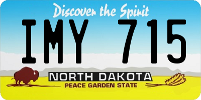 ND license plate IMY715