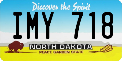 ND license plate IMY718