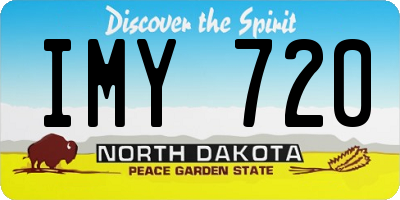 ND license plate IMY720