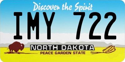 ND license plate IMY722
