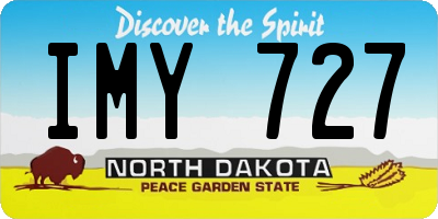 ND license plate IMY727