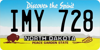 ND license plate IMY728