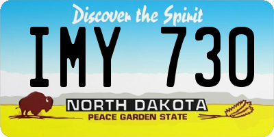 ND license plate IMY730