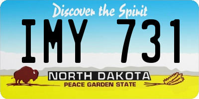 ND license plate IMY731