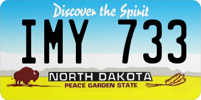 ND license plate IMY733