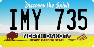 ND license plate IMY735
