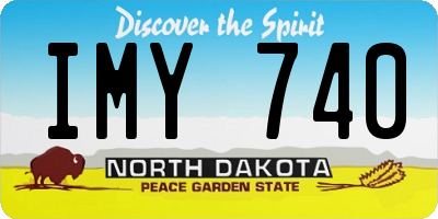 ND license plate IMY740