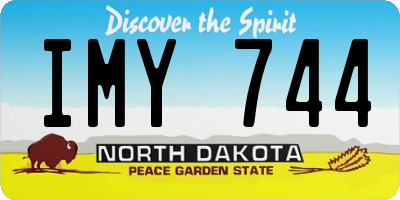 ND license plate IMY744