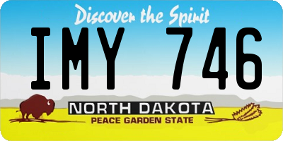 ND license plate IMY746