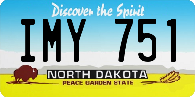 ND license plate IMY751