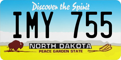 ND license plate IMY755