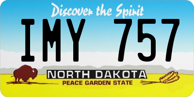 ND license plate IMY757