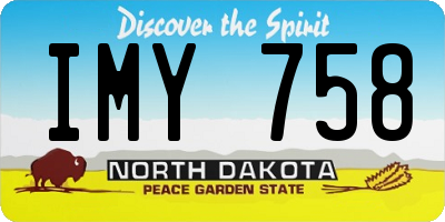 ND license plate IMY758