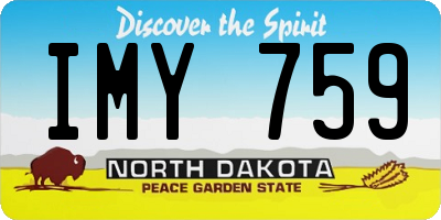 ND license plate IMY759