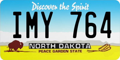 ND license plate IMY764