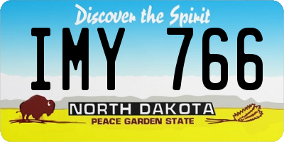 ND license plate IMY766