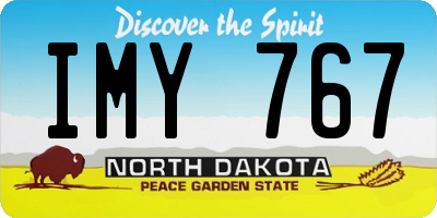 ND license plate IMY767