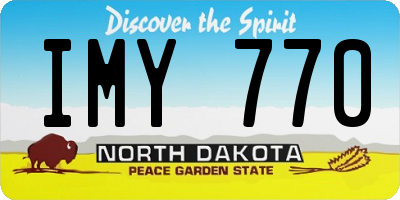 ND license plate IMY770