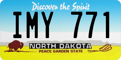 ND license plate IMY771