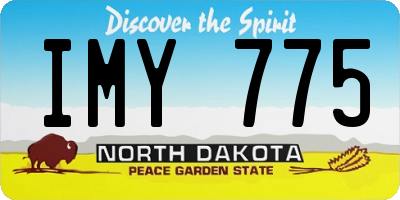 ND license plate IMY775