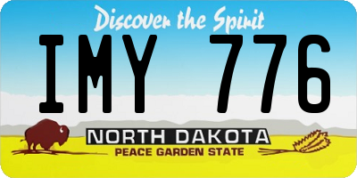 ND license plate IMY776
