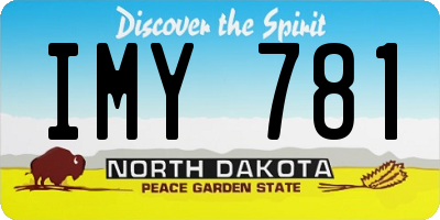 ND license plate IMY781