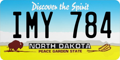 ND license plate IMY784