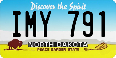 ND license plate IMY791