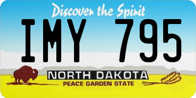 ND license plate IMY795